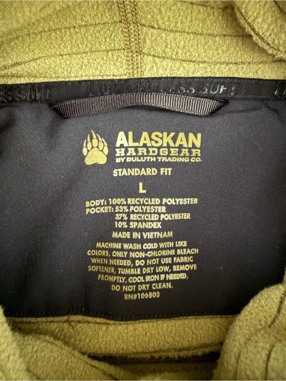 AKHG Duluth Trading Blackburn Pullover Hoodie Olive Green Large - Picture 3 of 8
